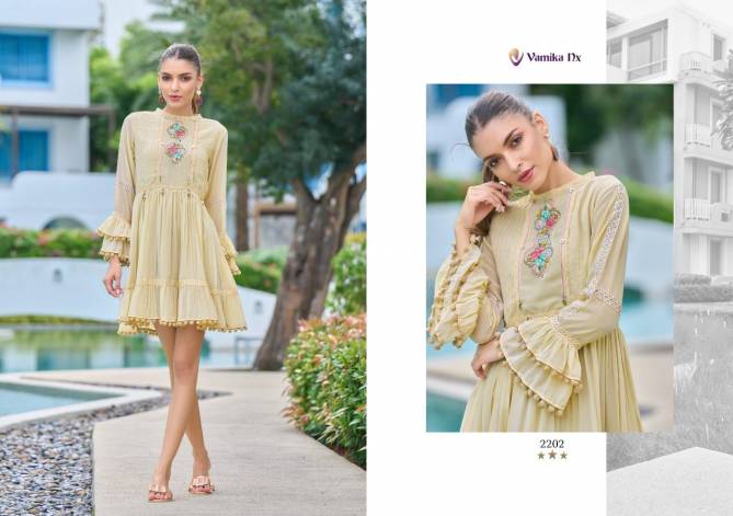 Vamika Nx Tunic 1 Fox Georgette Wholesale Short Top Collection